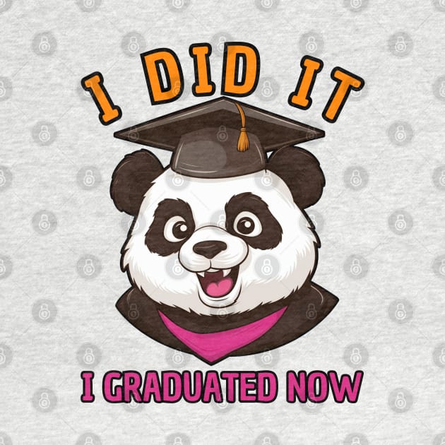 Panda I Graduated by Estrella Design